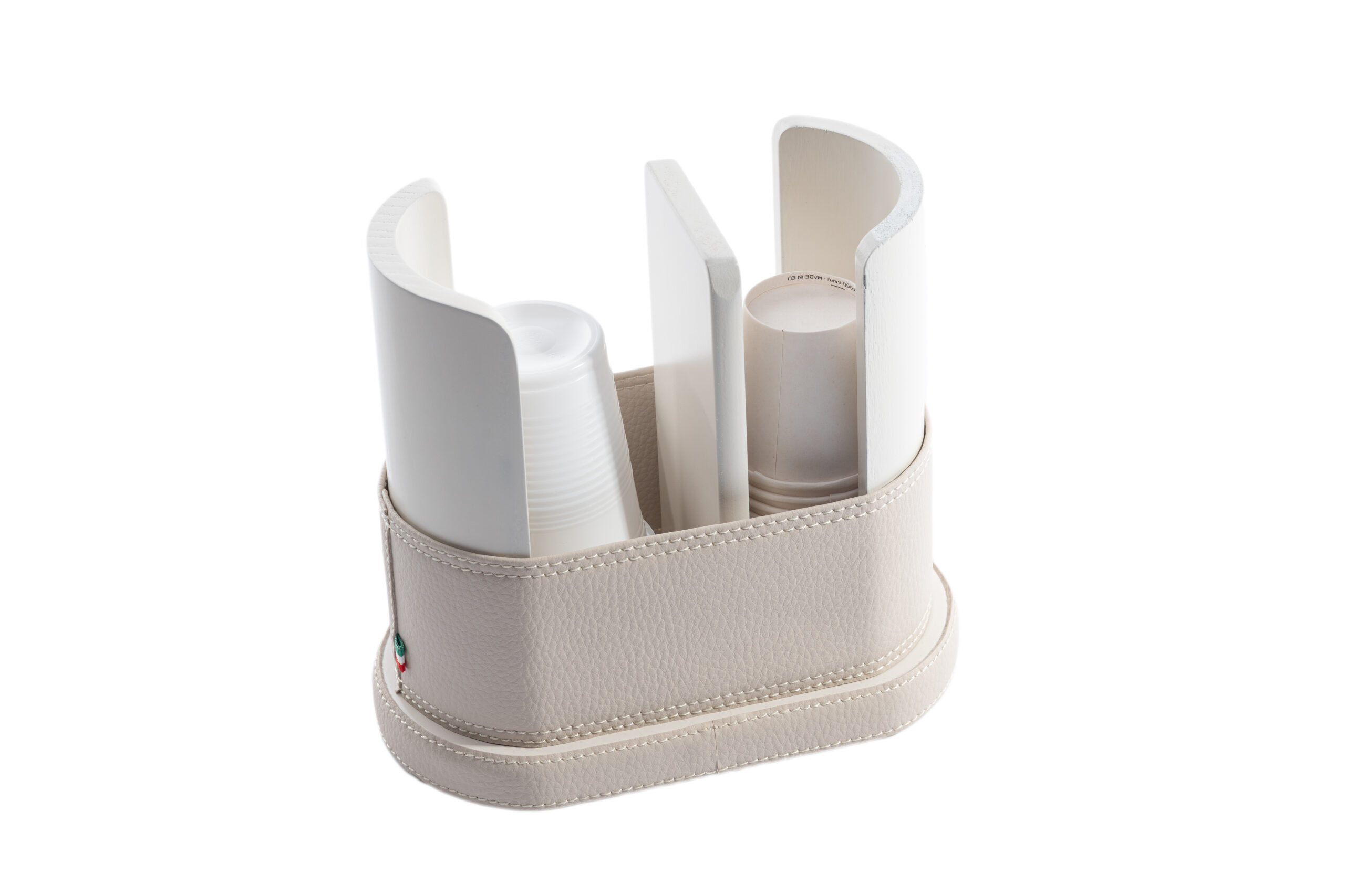 Porta bicchieri in pila di legno - acqua/caffè - immagine 9