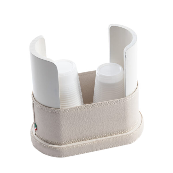 Porta bicchieri in pila di legno - acqua/caffè - immagine 8