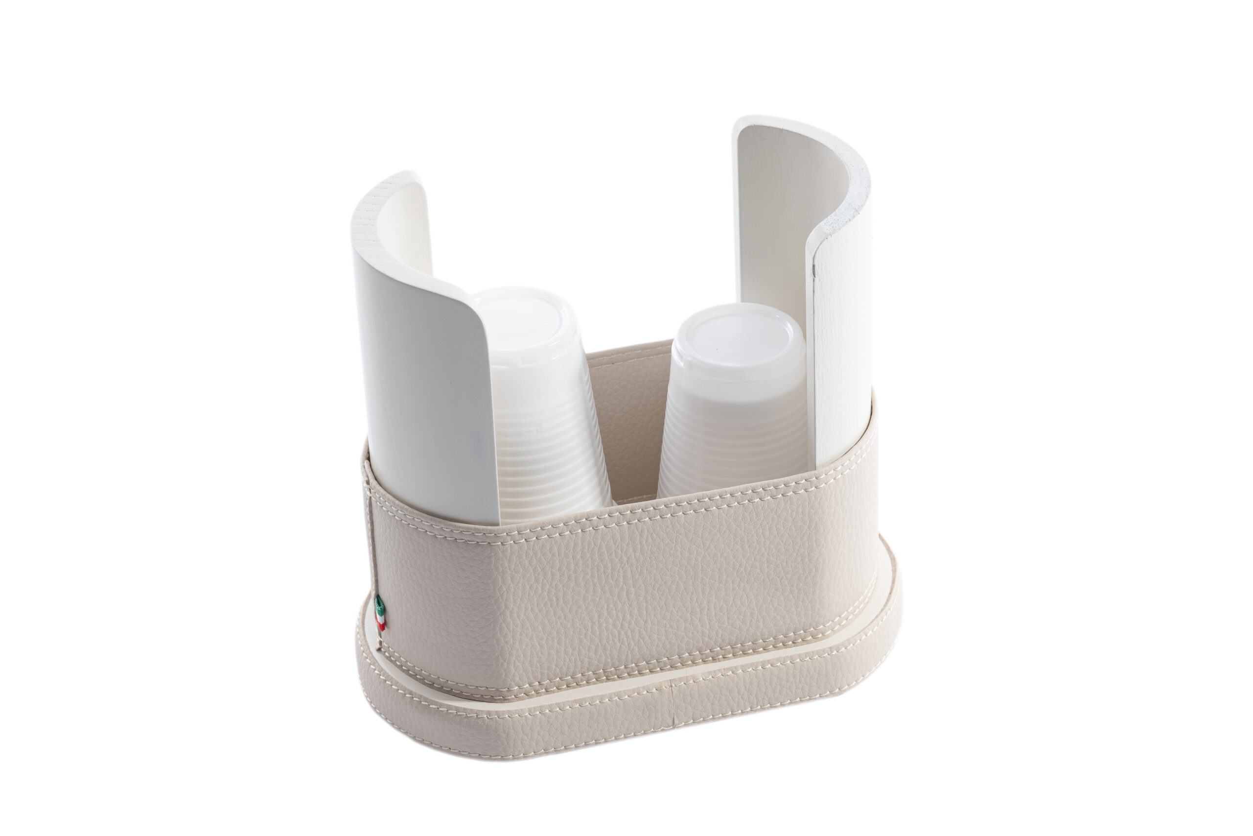 Porta bicchieri in pila di legno - acqua/caffè - immagine 8
